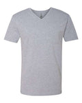 Next Level 3200 Unisex Cotton V-Neck T-Shirt - Heather Grey - front
