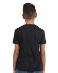 Next Level 3310 Youth Cotton T-Shirt - Black - model back