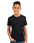 Next Level 3310 Youth Cotton T-Shirt - Black - model front