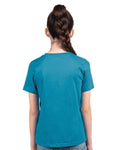 Next Level 3310 Youth Cotton T-Shirt - Turquoise - model back