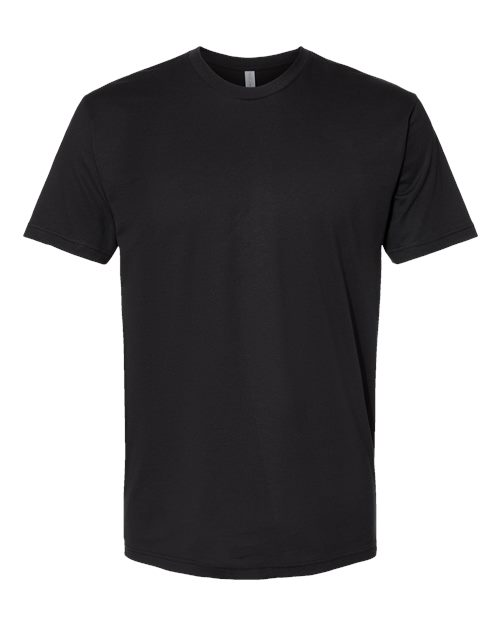 Next Level 3600 Unisex Cotton T-Shirt - Black - flat front