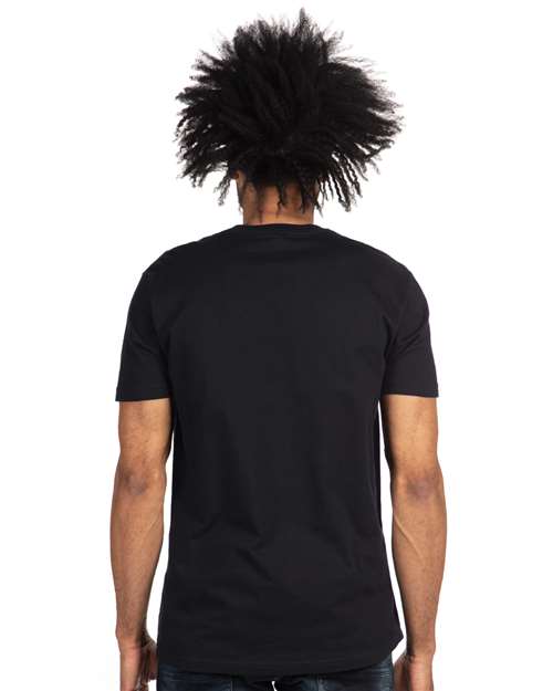Next Level 3600 Unisex Cotton T-Shirt - Black - model back
