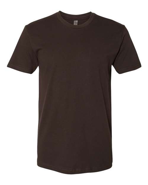 Next Level 3600 Unisex Cotton T-Shirt - Dark Chocolate - flat front