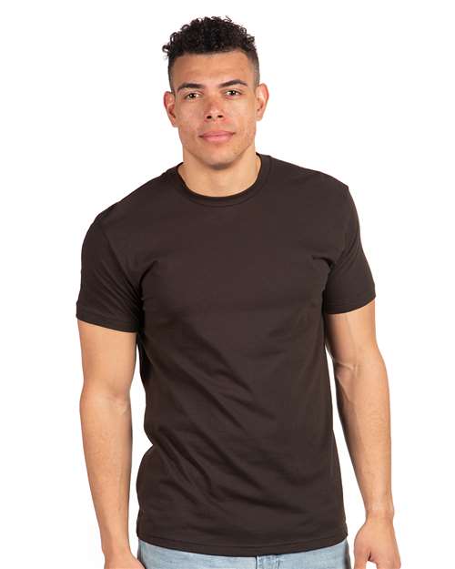Next Level 3600 Unisex Cotton T-Shirt - Dark Chocolate - model front