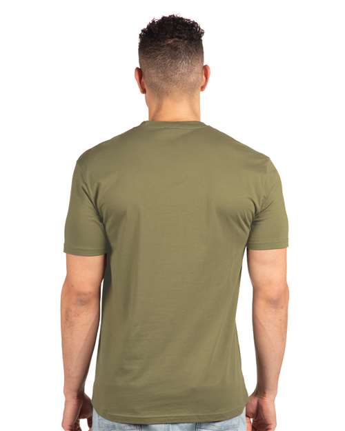 Next Level 3600 Unisex Cotton T-Shirt - Military Green - model back