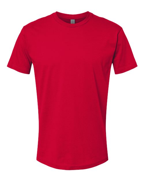 Next Level 3600 Unisex Cotton T-Shirt - Red - flat front