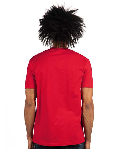 Next Level 3600 Unisex Cotton T-Shirt - Red - model back