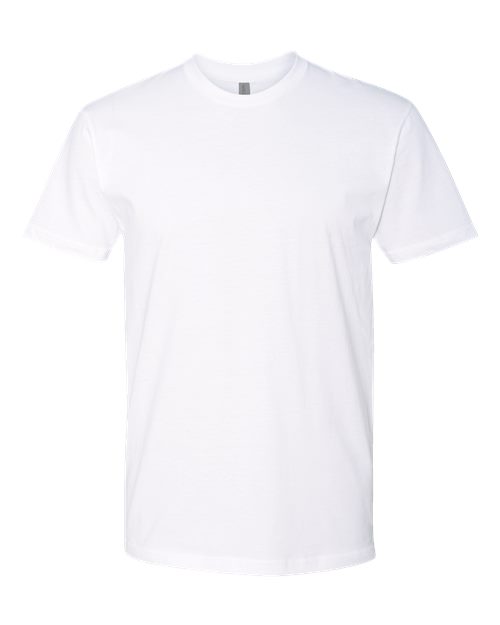 Next Level 3600 Unisex Cotton T-Shirt - White - flat front