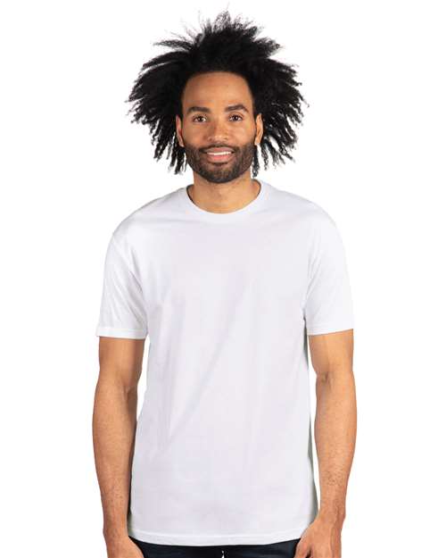 Next Level 3600 Unisex Cotton T-Shirt - White - model front