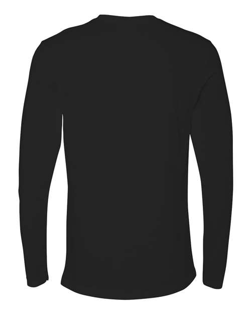 Next Level 3601 Unisex Cotton Long Sleeve T-Shirt - Black - back
