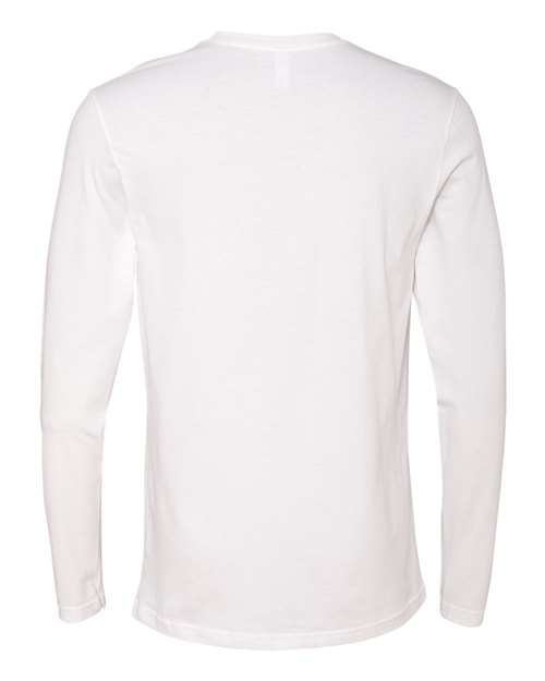 Next Level 3601 Unisex Cotton Long Sleeve T-Shirt - White - back