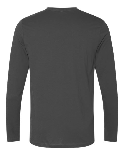 Next Level 3601 Unisex Cotton Long Sleeve T-Shirt - Heavy Metal - back