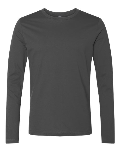 Next Level 3601 Unisex Cotton Long Sleeve T-Shirt - Heavy Metal - front