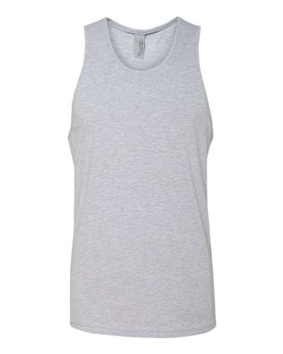 Next Level 3633 Men's Cotton Muscle Tank - Heather Grey - front