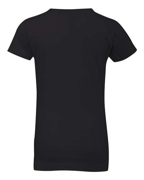 Next Level 3710 Girls’ Cotton Princess T-Shirt - Black - back