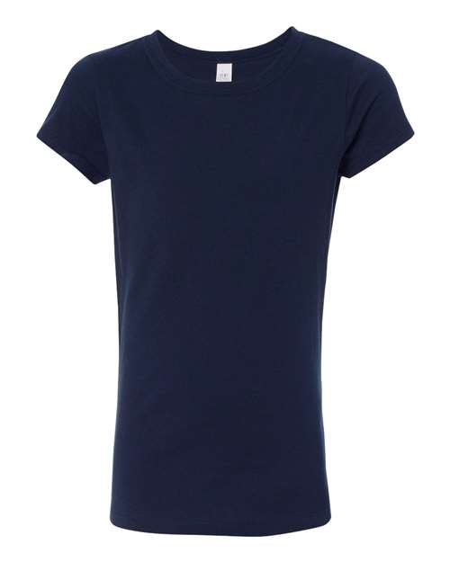 Next Level 3710 Girls’ Cotton Princess T-Shirt - Midnight Navy - front
