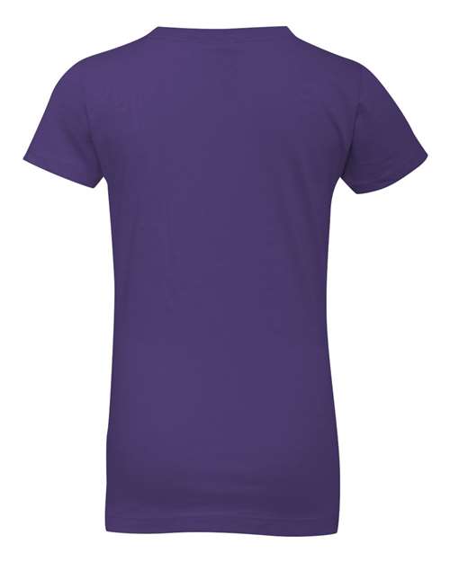 Next Level 3710 Girls’ Cotton Princess T-Shirt - Purple Rush - back