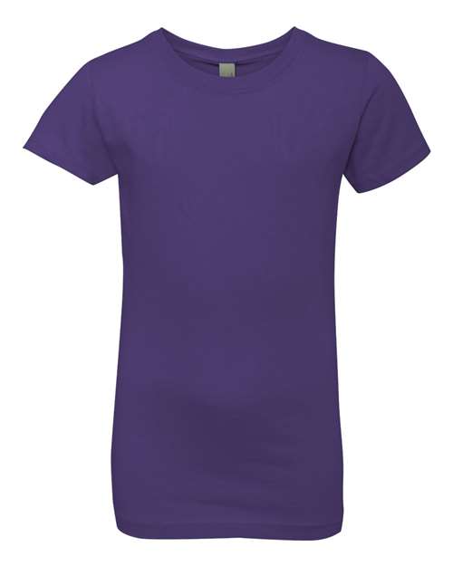 Next Level 3710 Girls’ Cotton Princess T-Shirt - Purple Rush - front