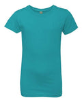 Next Level 3710 Girls’ Cotton Princess T-Shirt - Tahiti Blue - front