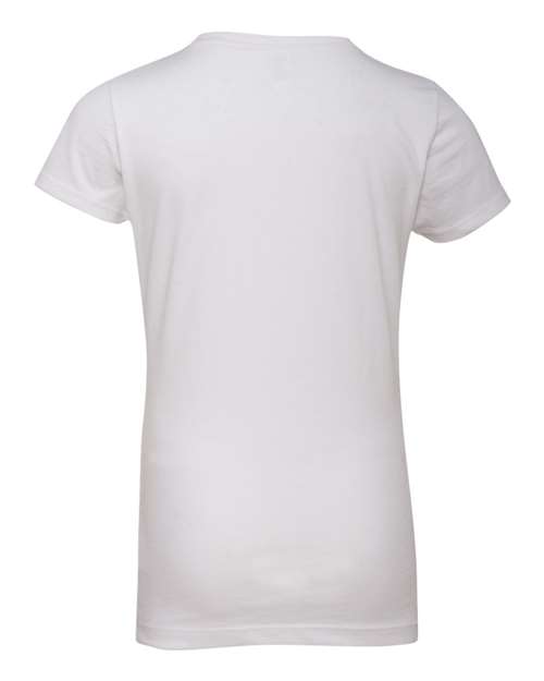 Next Level 3710 Girls’ Cotton Princess T-Shirt - White - back