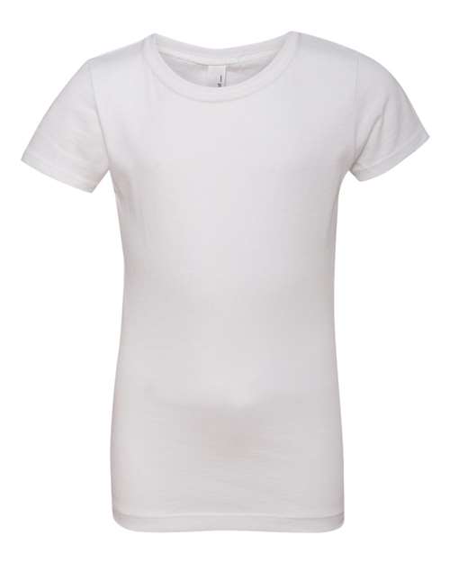 Next Level 3710 Girls’ Cotton Princess T-Shirt - White - front