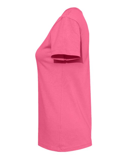 Next Level 3900 Women’s Cotton T-Shirt - Hot Pink - side
