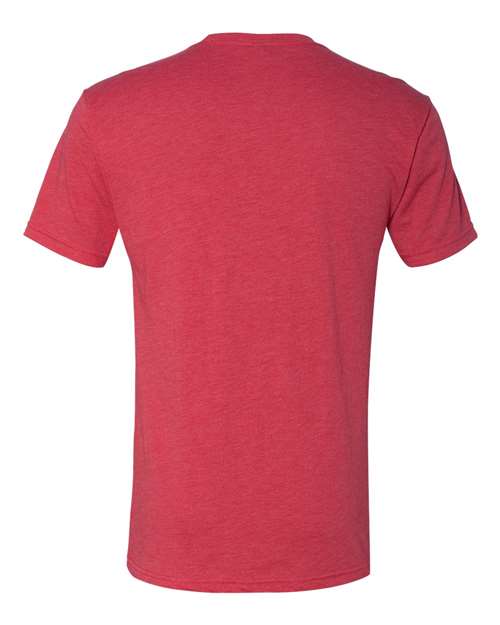 Next Level 6010 Triblend T-Shirt - Vintage Red - back