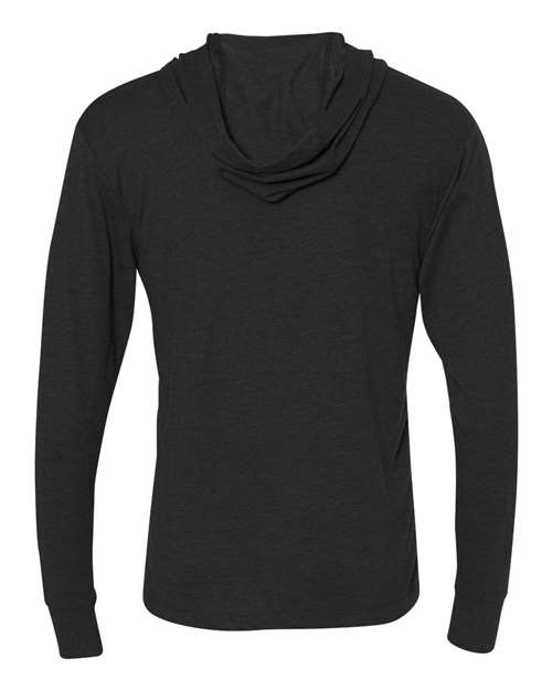 Next Level 6021 Unisex Triblend Hooded Long Sleeve Pullover T-Shirt - Vintage Black - back