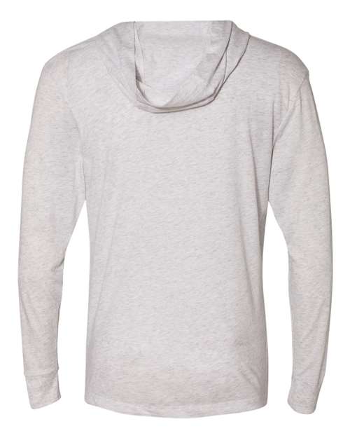 Next Level 6021 Unisex Triblend Hooded Long Sleeve Pullover T-Shirt - Heather White - back