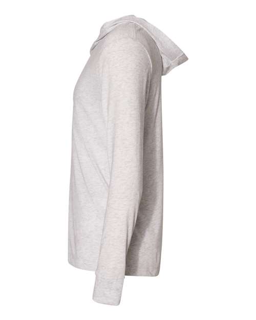 Next Level 6021 Unisex Triblend Hooded Long Sleeve Pullover T-Shirt - Heather White - side