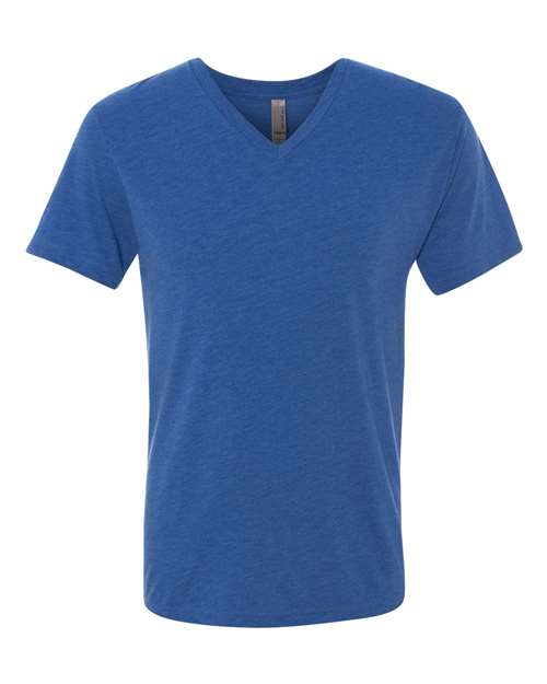 Next Level 6040 Men's Triblend V-Neck T-Shirt - Vintage Royal - front