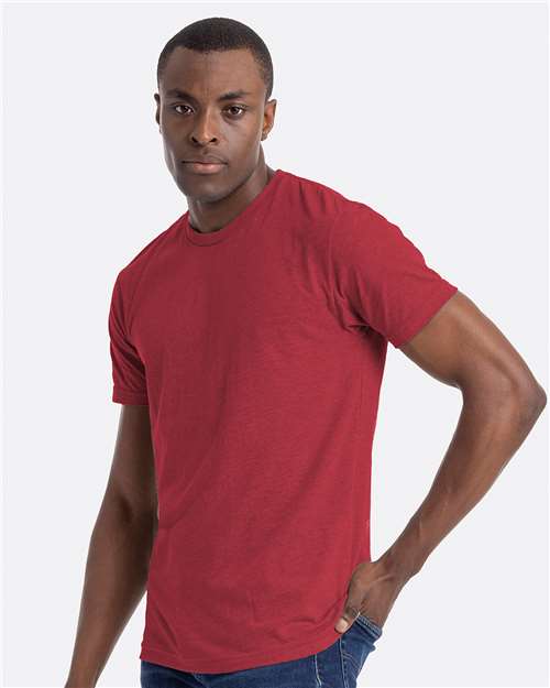 Next Level 6210 CVC T-Shirt - Cardinal - model side