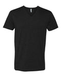 Next Level 6240 Men's CVC V-Neck T-Shirt - Black - front