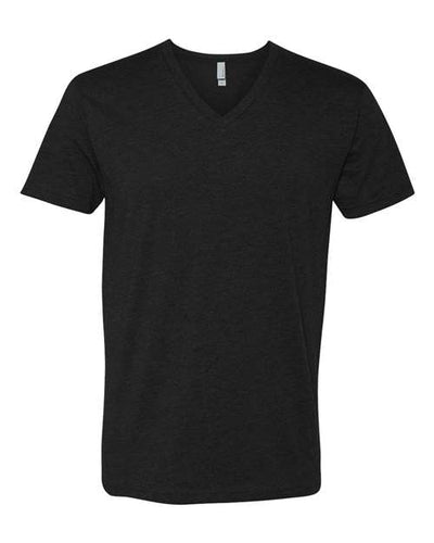 Next Level 6240 Men's CVC V-Neck T-Shirt - Black - front