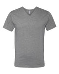 Next Level 6240 Men's CVC V-Neck T-Shirt - Dark Heather Grey - front