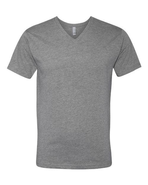 Next Level 6240 Men's CVC V-Neck T-Shirt - Dark Heather Grey - front