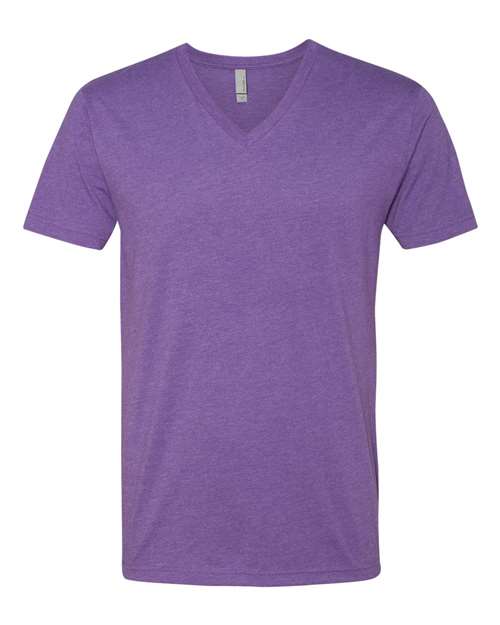 Next Level 6240 Men's CVC V-Neck T-Shirt - Purple Rush - front
