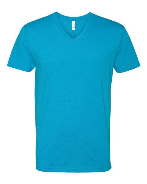 Next Level 6240 Men's CVC V-Neck T-Shirt - Turquoise - front