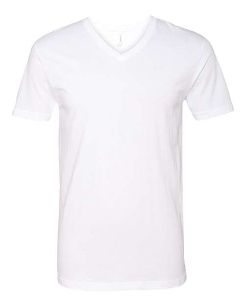 Next Level 6240 Men's CVC V-Neck T-Shirt - White - front