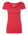 Next Level 6730 Women’s Triblend Scoop Neck T-Shirt - Vintage Red - front