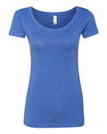 Next Level 6730 Women’s Triblend Scoop Neck T-Shirt - Vintage Royal - front