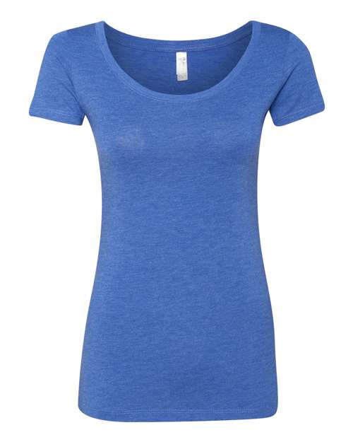 Next Level 6730 Women’s Triblend Scoop Neck T-Shirt - Vintage Royal - front