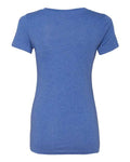 Next Level 6740 Women’s Triblend Deep V-Neck T-Shirt - Vintage Royal - back