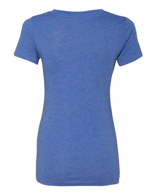 Next Level 6740 Women’s Triblend Deep V-Neck T-Shirt - Vintage Royal - back