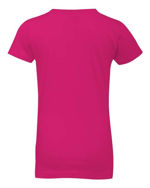 Next Level 3710 Girls’ Cotton Princess T-Shirt - Raspberry - back
