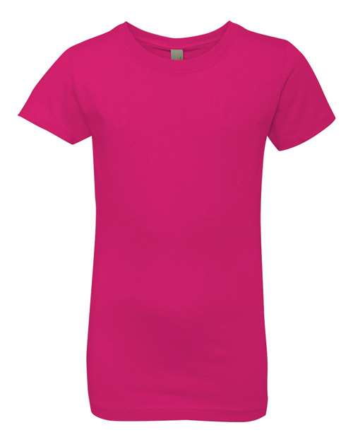 Next Level 3710 Girls’ Cotton Princess T-Shirt - Raspberry - front