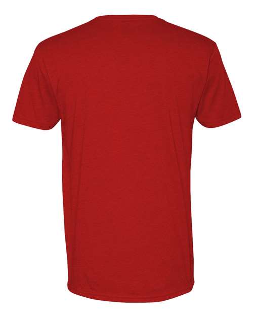 Next Level 6240 Men's CVC V-Neck T-Shirt - Red - back