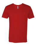 Next Level 6240 Men's CVC V-Neck T-Shirt - Red - front