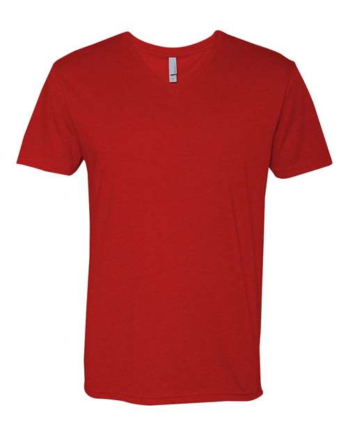 Next Level 6240 Men's CVC V-Neck T-Shirt - Red - front