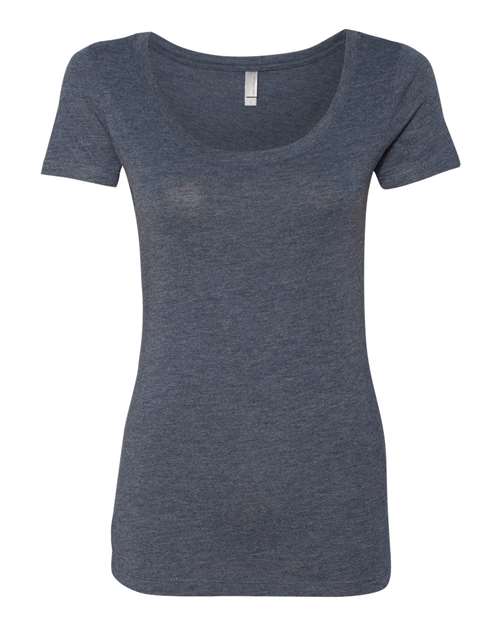 Next Level 6730 Women’s Triblend Scoop Neck T-Shirt - Vintage Navy - front